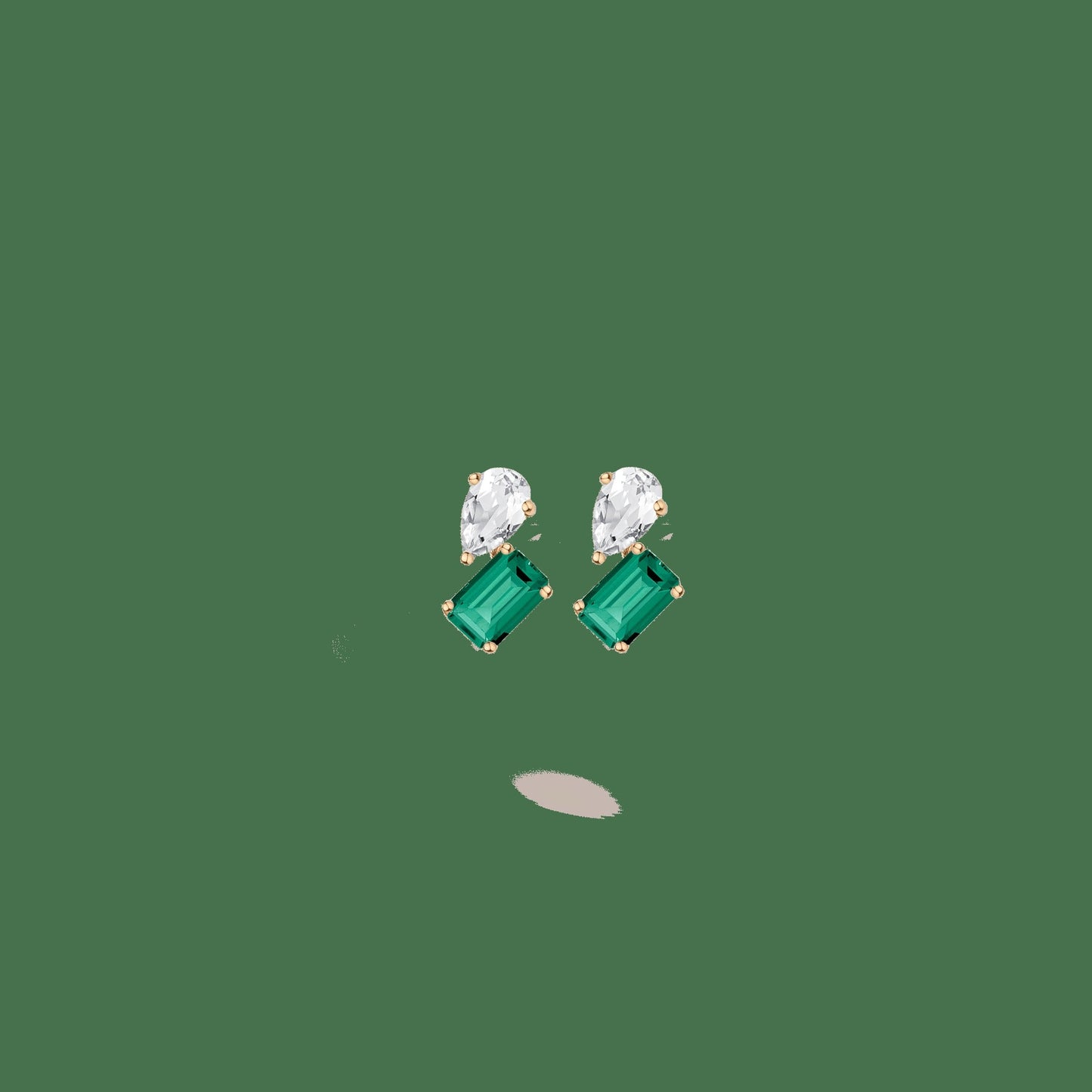 Toi et Moi Gemstone Mini Heirloom Earring