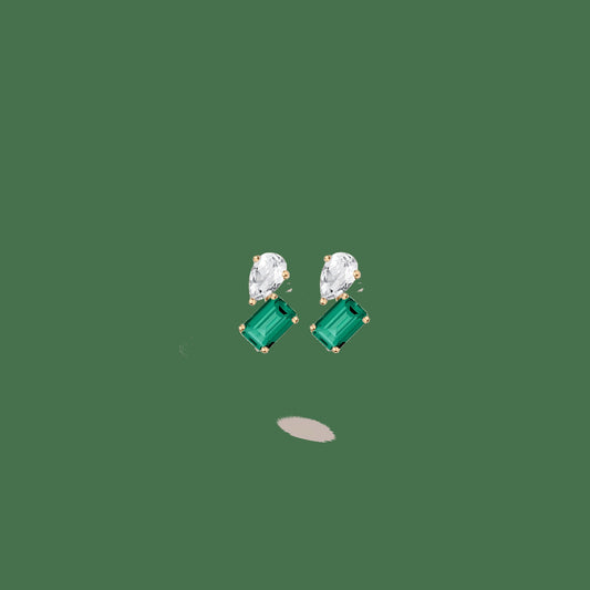 Toi et Moi Gemstone Mini Heirloom Earring