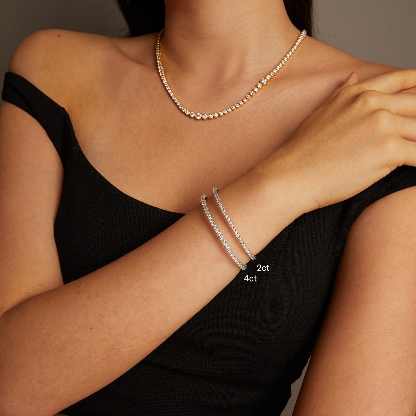 2ct Lab Grown Diamond Flex Tennis Bracelet