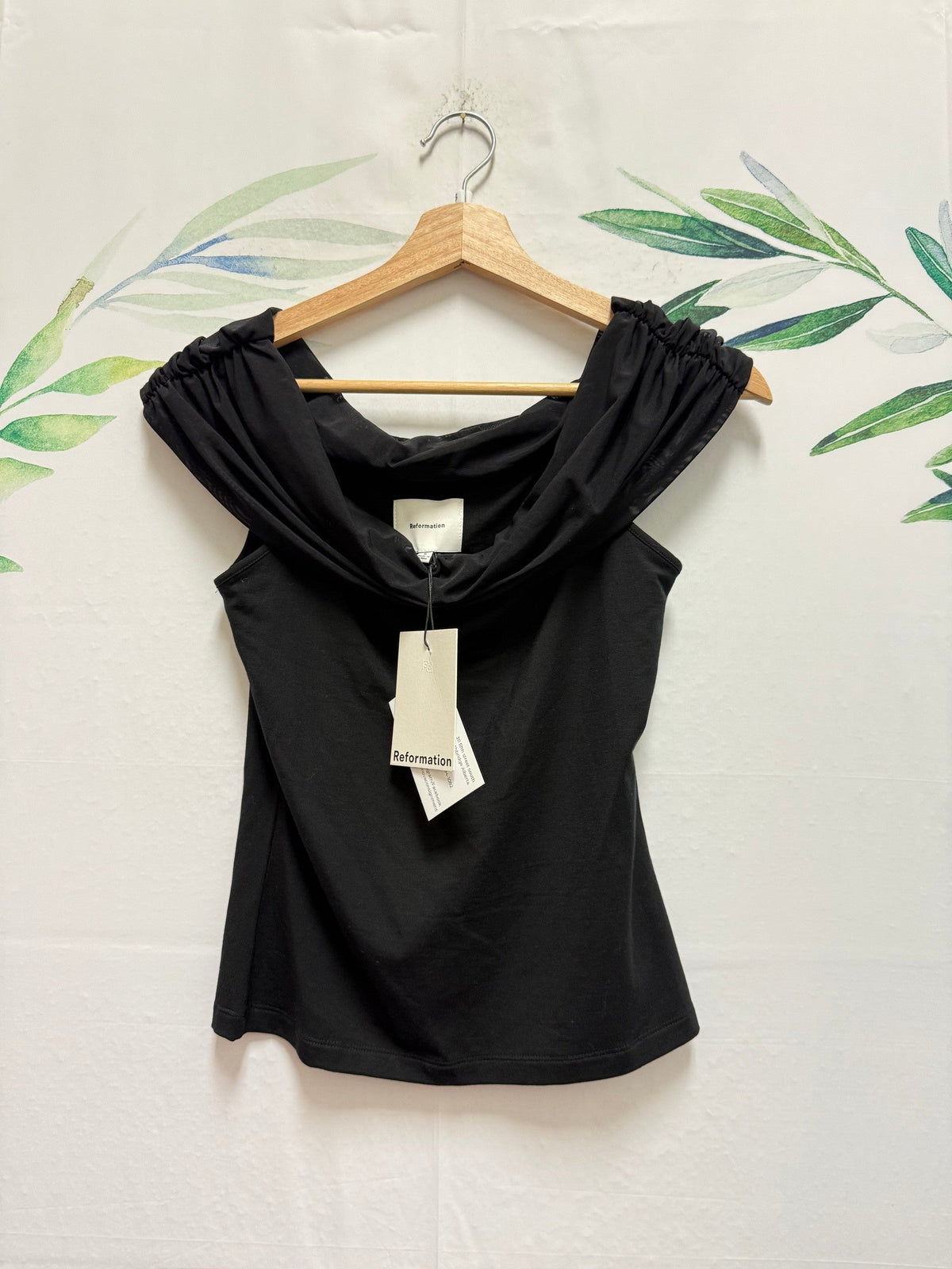 Reformation Rosaline Off Shoulder Tank (S)