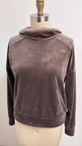 Evereve Hooded Velour Pullover, S
