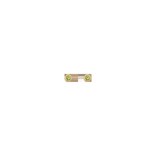 Aurate x Wilson: Lab Grown Peridot Bezel Stud Earrings