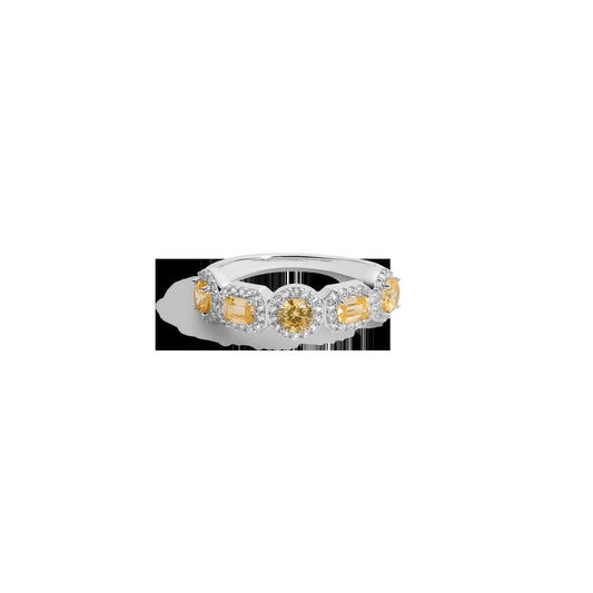 Lab Grown Canary Edwardian Ring