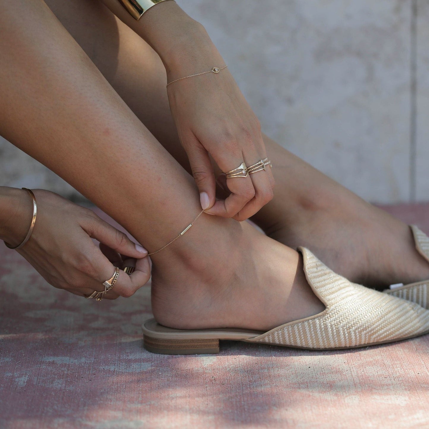 Gold Bar Anklet