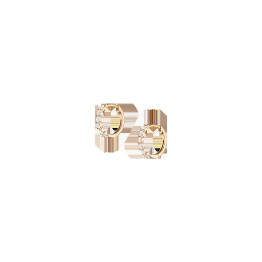 Lab Grown White Sapphire Vertical Baguette Huggie Earrings