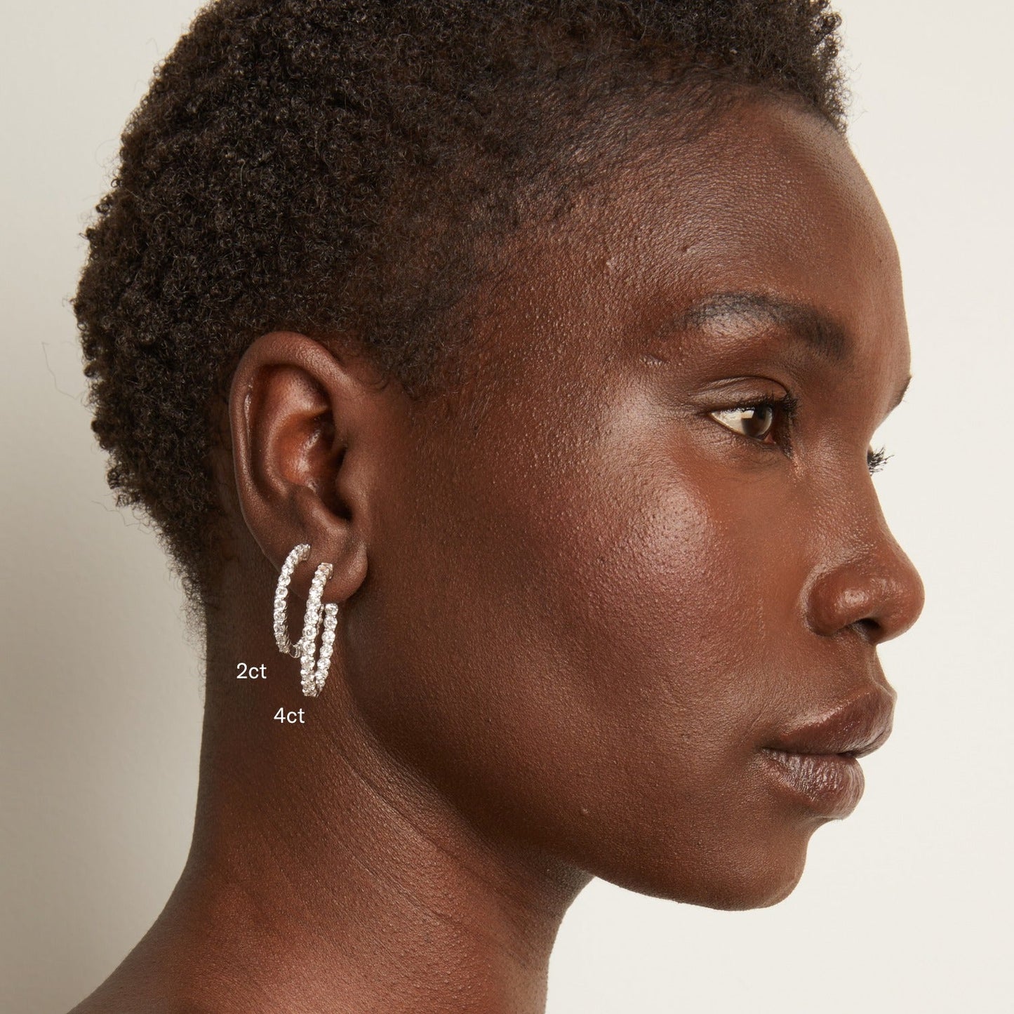4ct Luxury Lab Grown Diamond Hoops