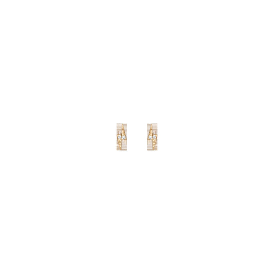 Lab Grown White Sapphire Bolt Stud Earrings