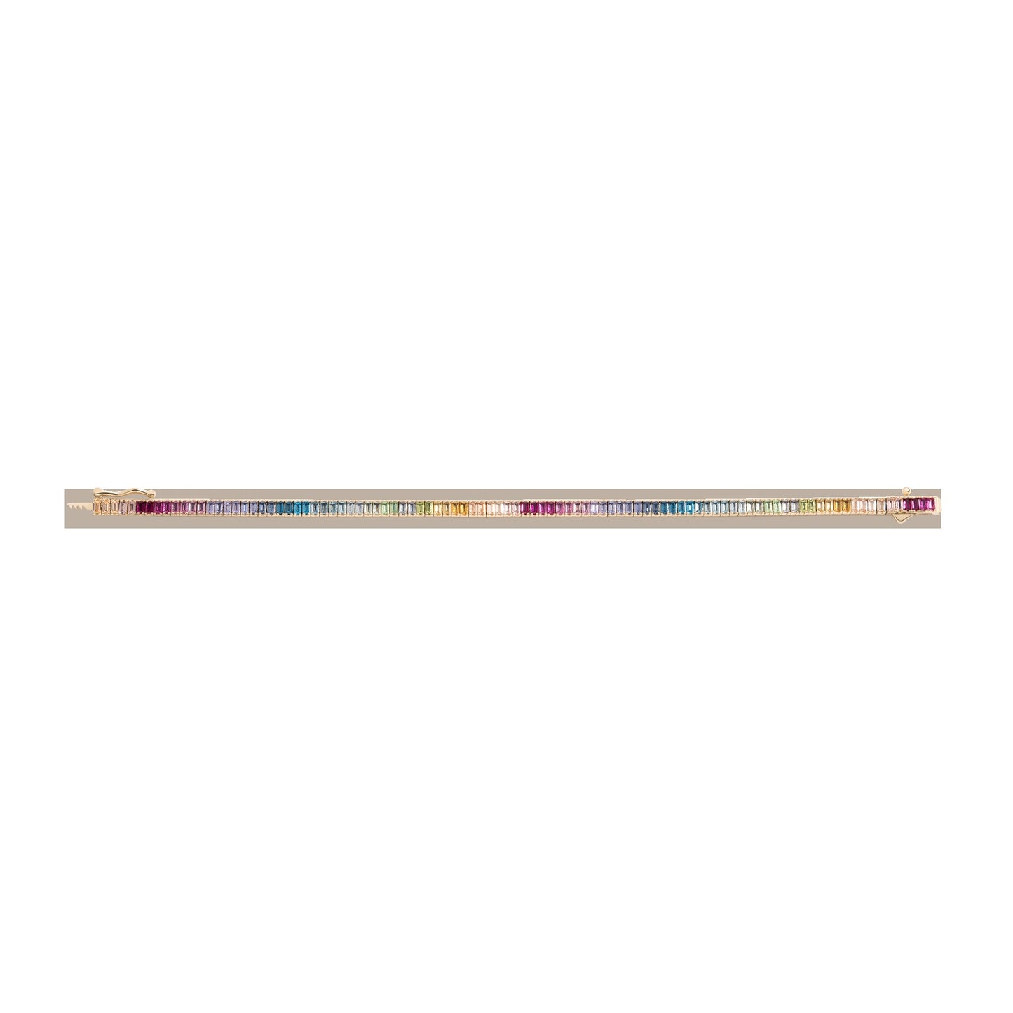 Ombré Rainbow Baguette Tennis Bracelet