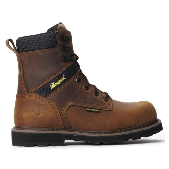 Men's Thorogood Jobsite Series 8′′ Crazy Horse Waterproof Insulated Safety Toe