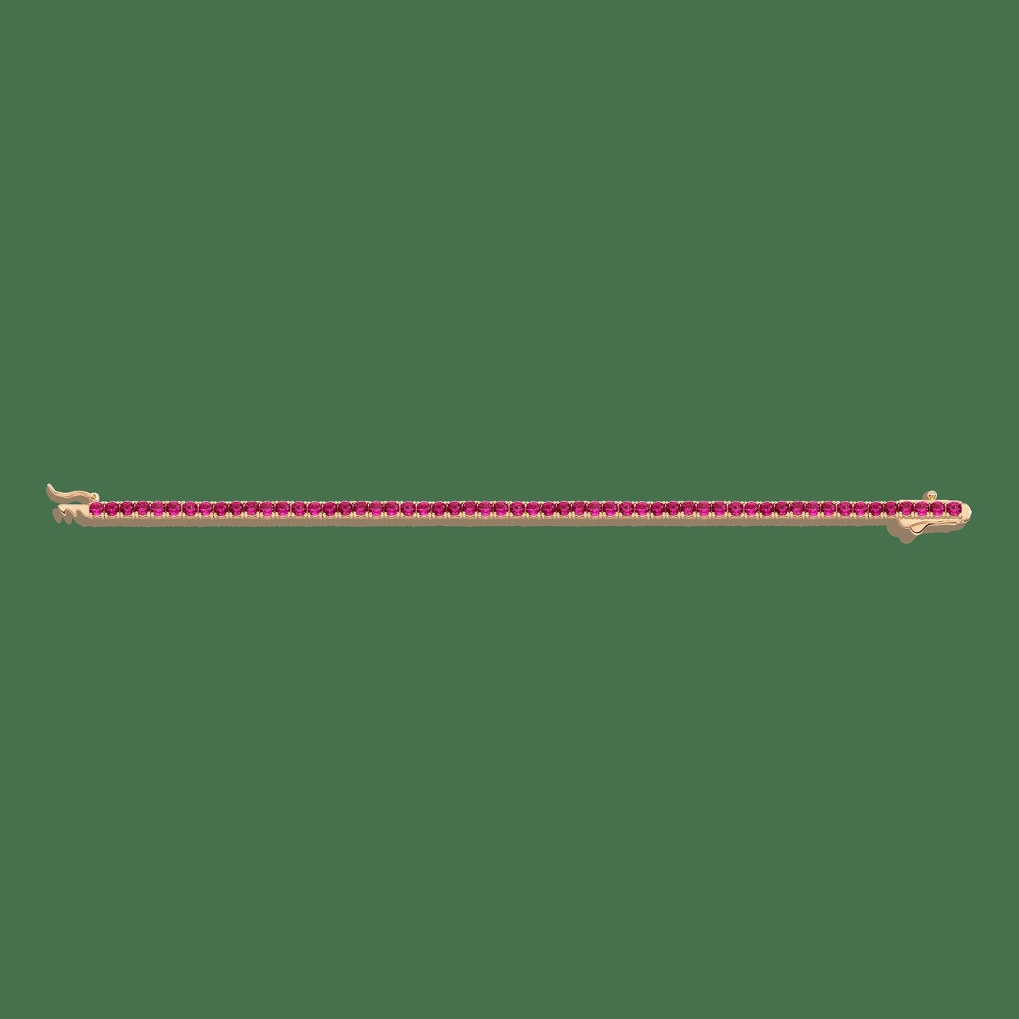 Lab Grown Red Ruby Tennis Bracelet