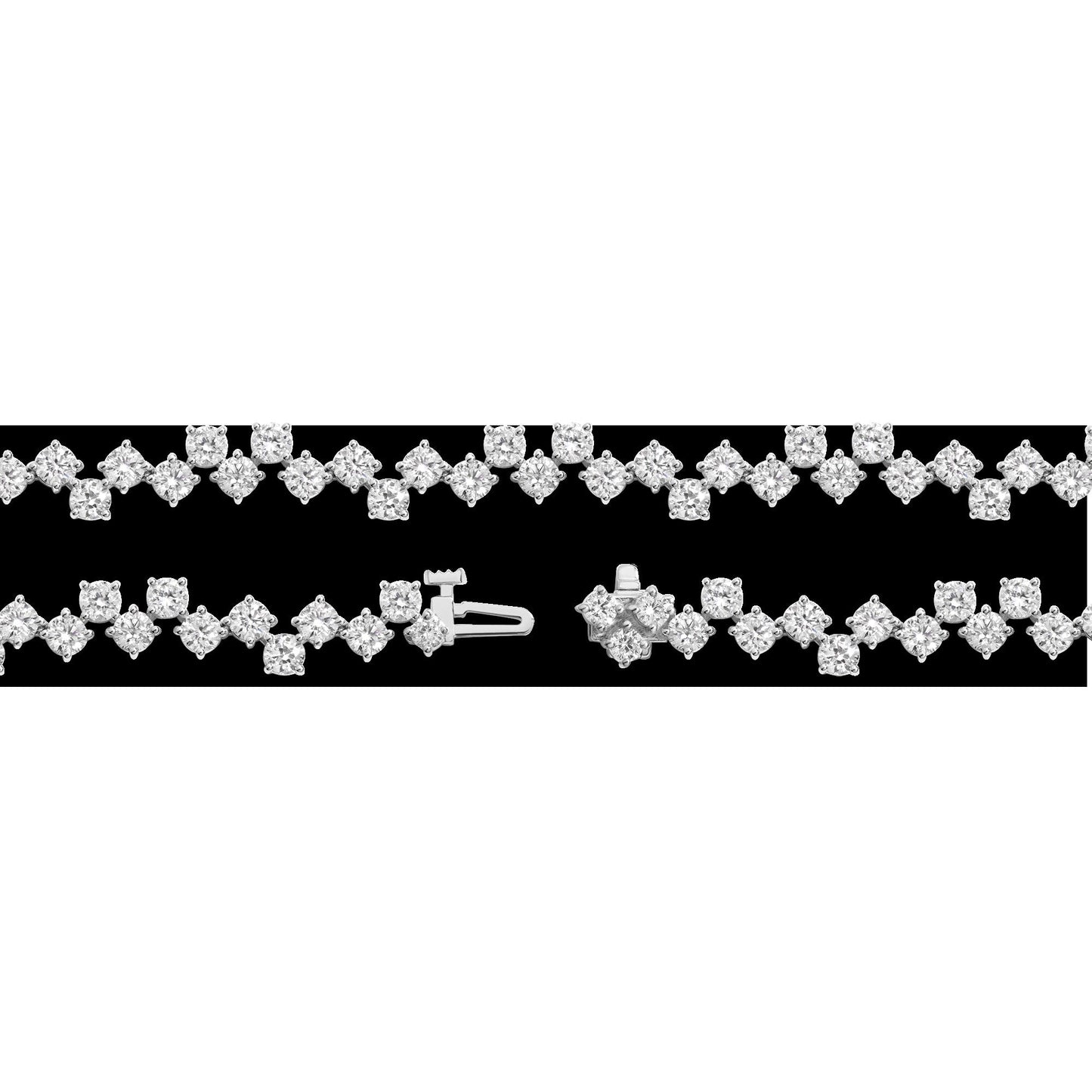 16ct Floating Lab Grown Diamond Tennis Necklace