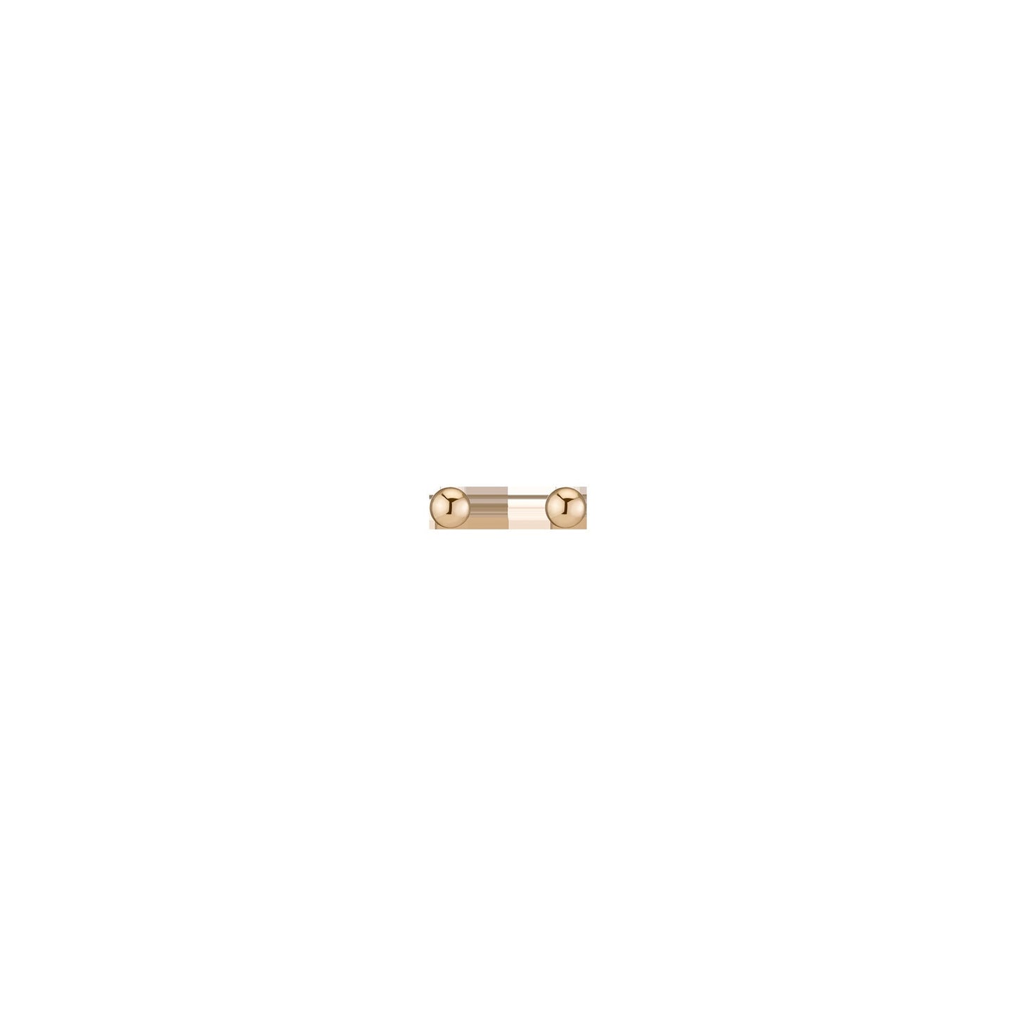 Gold Ball Studs 4mm