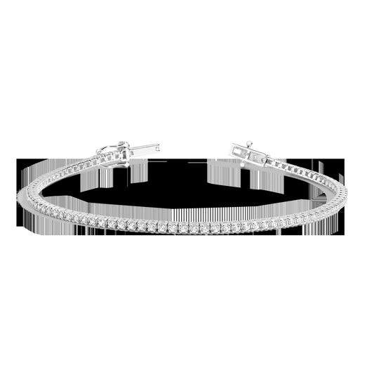 Petite Lab Grown White Sapphire Tennis Bracelet