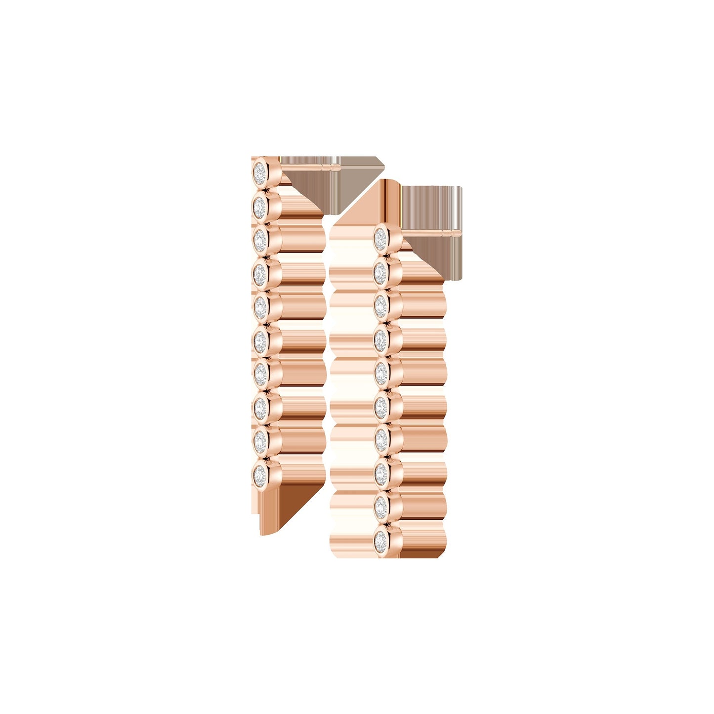 Lab Grown Diamond Bezel Tennis Earrings
