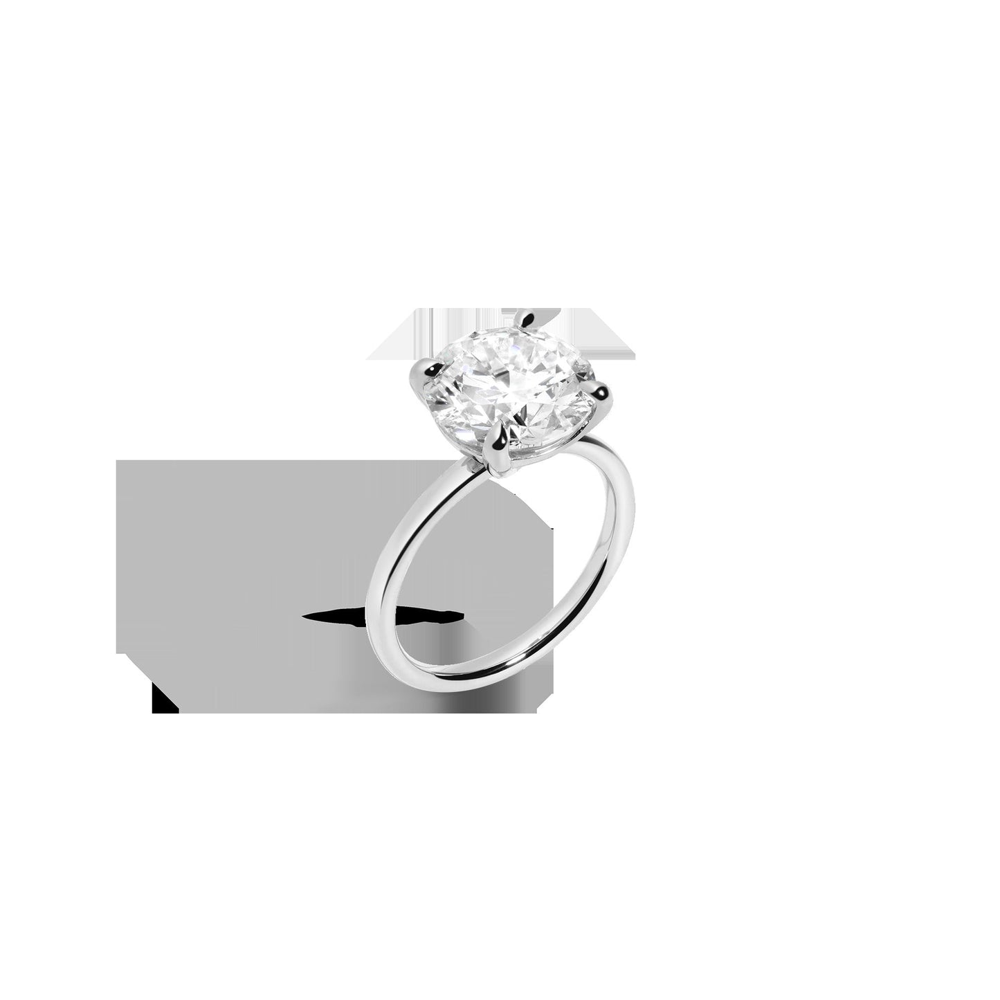 4ct Round Lab Grown Diamond Solitaire Ring